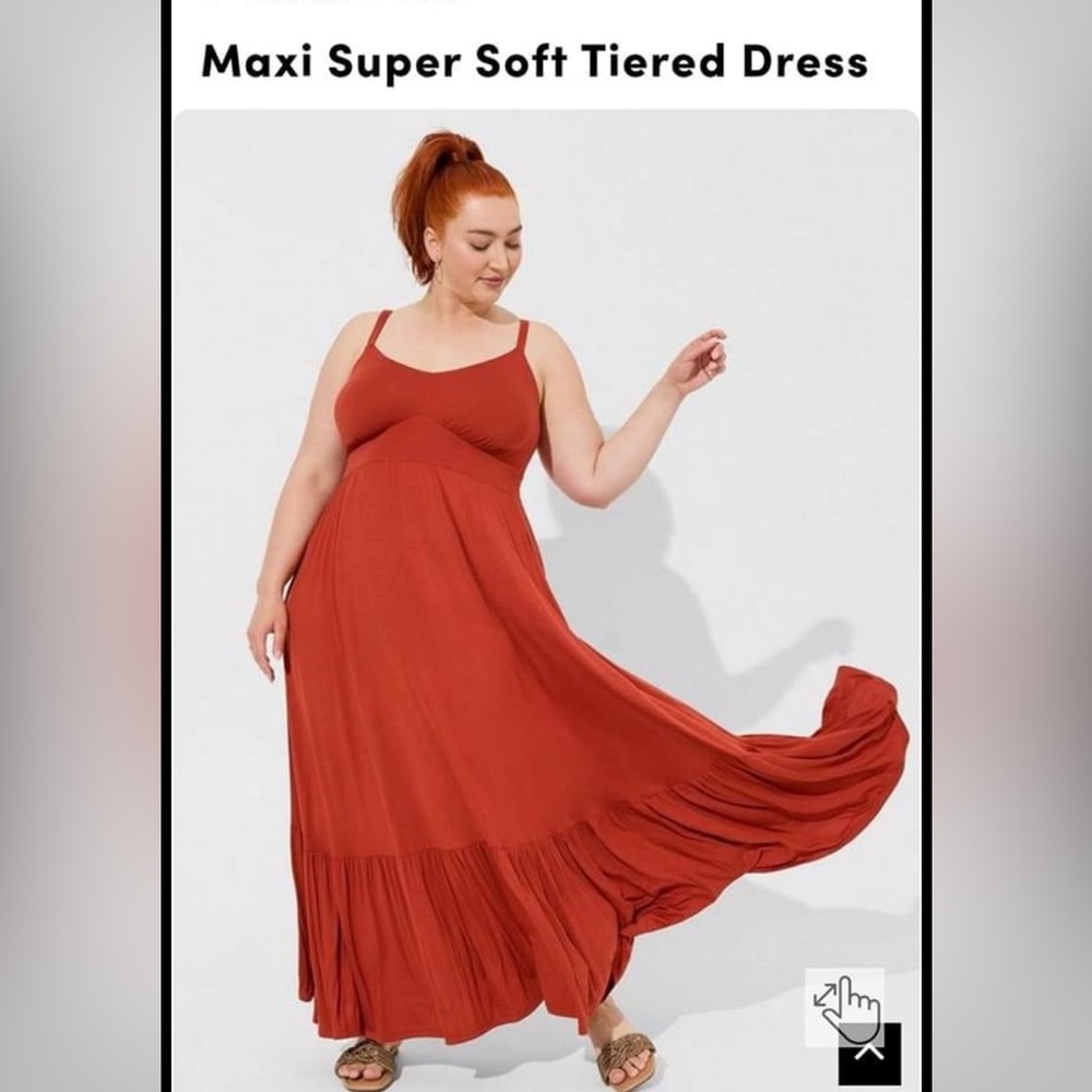 Torrid size 3 Maxi super soft tiered dress